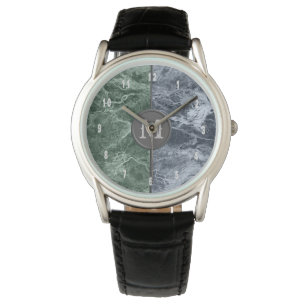 Two colour marble monogram - Pick your colours Watch