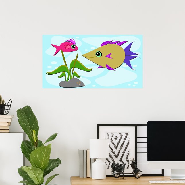 Two Colourful Fish Poster (Creator Uploaded)