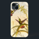 Two Colourful Hummingbirds Aiming for Same Flower iPhone 13 Case<br><div class="desc">Artist John Gould was passionate about birds. In this coloured drawing,  the two hummingbirds and the flower are represented beautifully. The details in this colourful fine art will delight any art lover.</div>