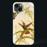 Two Colourful Hummingbirds Aiming for Same Flower iPhone 13 Case<br><div class="desc">Artist John Gould was passionate about birds. In this coloured drawing, the two hummingbirds and the flower are represented beautifully. The details in this colourful fine art will delight any art lover.</div>