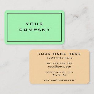 Two Colours Business Logo Professional Personalise Card