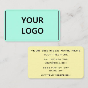 Two Colours Company Logo Professional Personalised Business Card