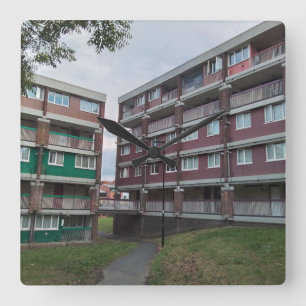 Two colours , in the flats square wall clock