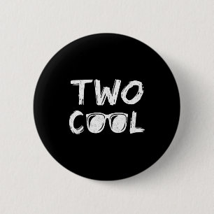 Two cool 2nd birthday gift 2 year old boy second 6 cm round badge