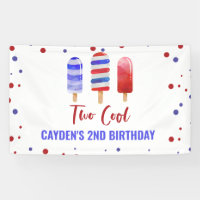 Two Cool 2nd Birthday Ice Pop July 4th