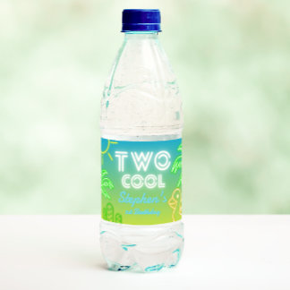 Two Cool 2nd Birthday Water Bottle Label