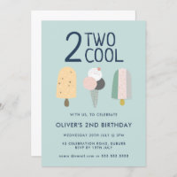 Two Cool Birthday Invite Second Birthday