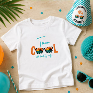 Two Cool Boy 2nd Birthday Party Baby T-Shirt