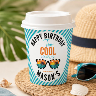 Two Cool Boy 2nd Birthday Party Paper Cups