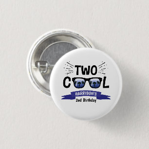 Two Cool Boys 2nd Birthday 3 Cm Round Badge