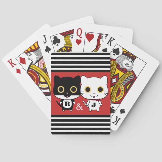 Two Cool Cats Personalised Playing Cards (Back)