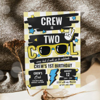 Two Cool Chequered Sunglasses 2nd Birthday Party