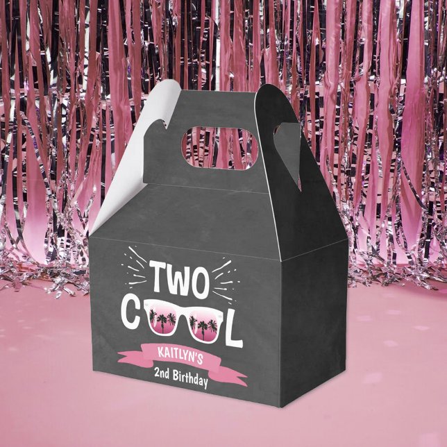 Two Cool Girls Chalkboard 2nd Birthday Favour Box (Creator Uploaded)