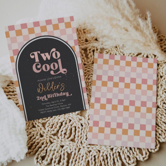 TWO Cool Girl's Skater Invitation | Girl Cool (Creator Uploaded)