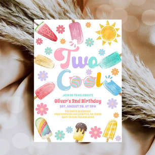 Two Cool Ice Cream Birthday Invitation