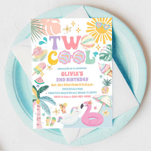 Two Cool Pool Birthday Invitation