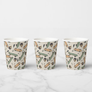Two Cool Skateboard Birthday Paper Cups