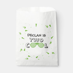 TWO Cool Sunglass 2nd Birthday Party Paper Plates Favour Bags