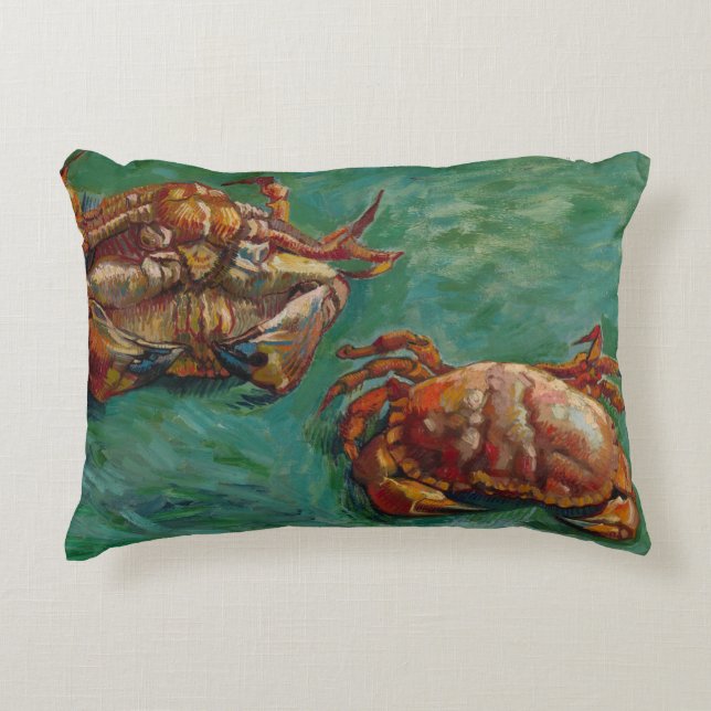 Two Crabs by Vincent van Gogh Decorative Cushion (Front)