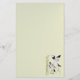 Two Cranes In Bamboo stationary Stationery