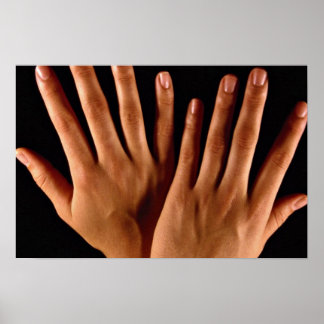 Two crossed hands poster