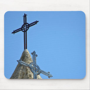 Two crosses mouse pad