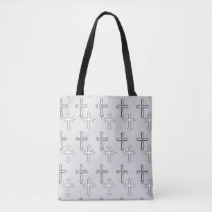 Two Crosses Tote Bag