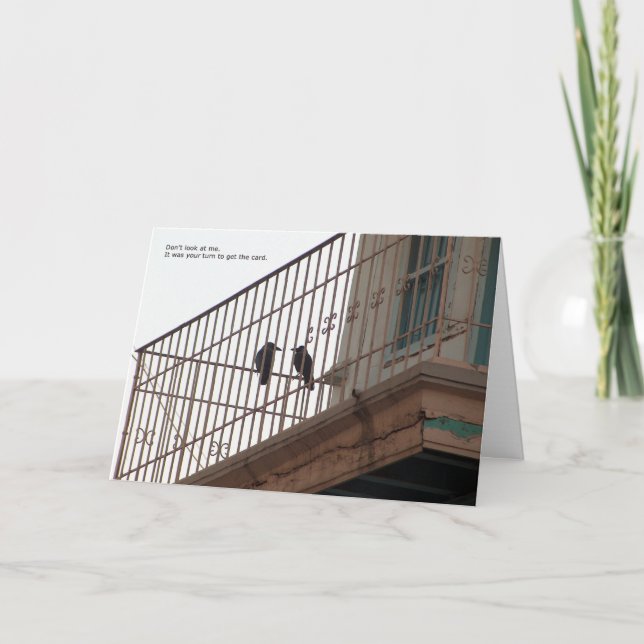 two crows birthday card (Front)