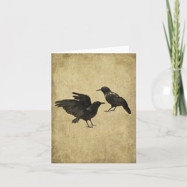 Two Crows- Prim Lil Note Card (Front)