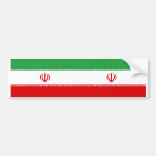 TWO Current Flags of Iran. Bumper Sticker