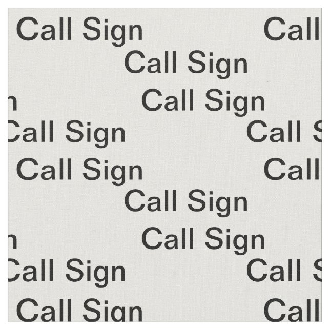 Two Customised Call Signs Ham Radio Fabric (Close Up)