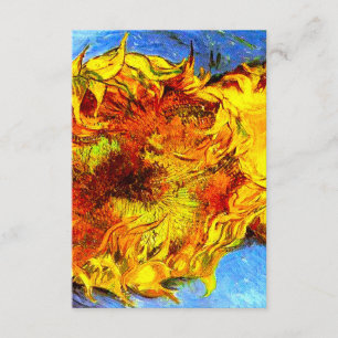 Two Cut Sunflowers Van Gogh Enclosure Card