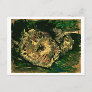 Two Cut Sunflowers, Van Gogh Fine Art Postcard