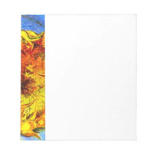 Two Cut Sunflowers Van Gogh Notepad