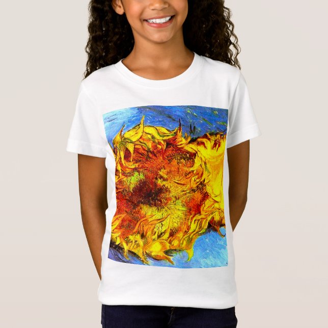 Two Cut Sunflowers Van Gogh T-Shirt (Front)