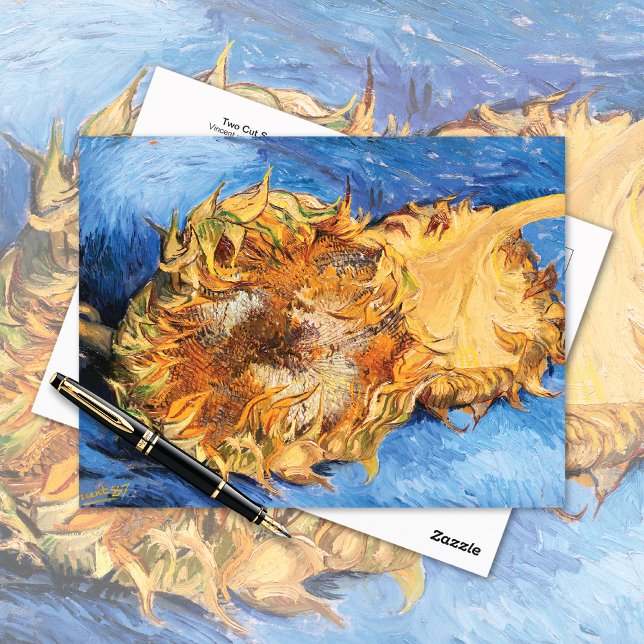 Two Cut Sunflowers Vincent van Gogh Postcard (Creator Uploaded)