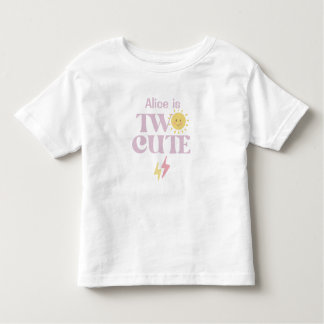 Two Cute – 2nd Birthday T-Shirt for Toddler Girls