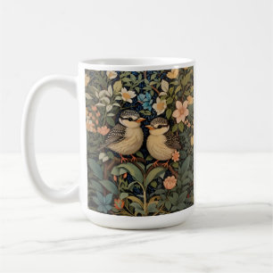 Two Cute Baby Birds Botanical Garden Coffee Mug