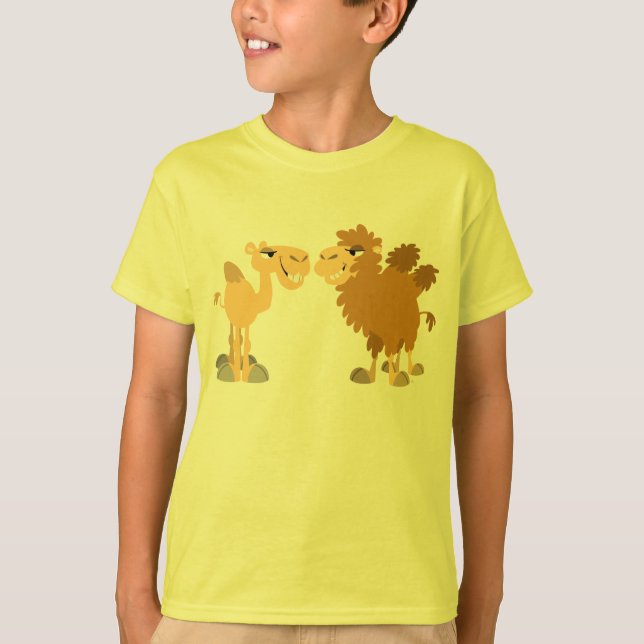 Two Cute Cartoon Camels Children T-Shirt (Front)