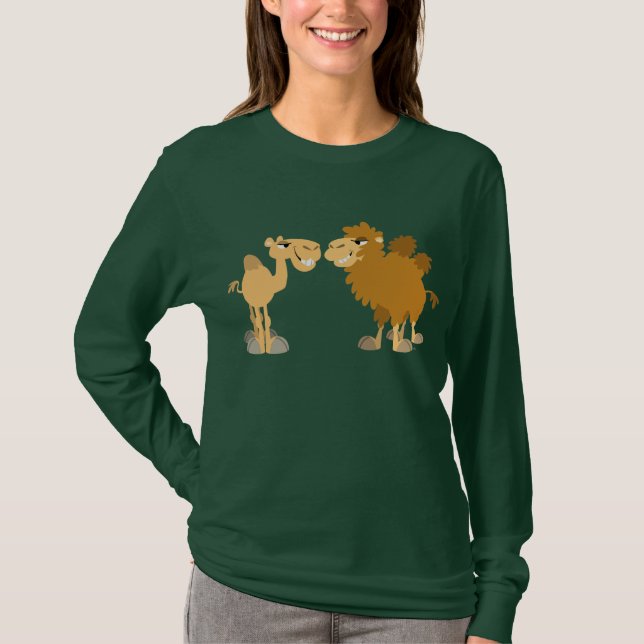 Two Cute Cartoon Camels Women T-Shirt (Front)