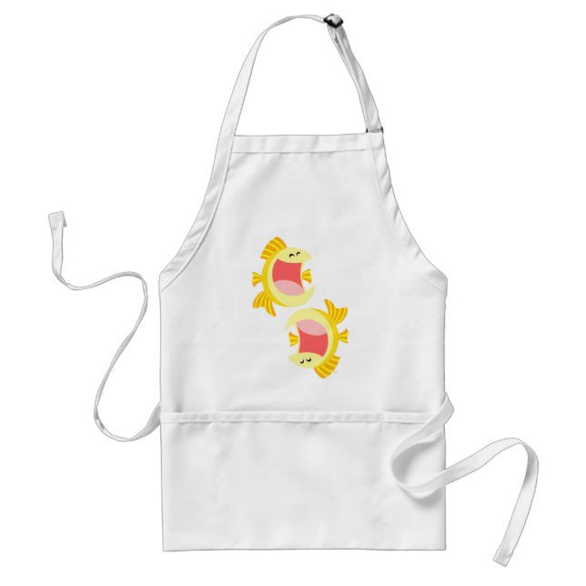 Two Cute Cartoon Fish Cooking Apron (Front)
