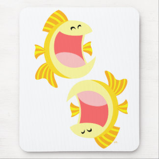 Two Cute Cartoon Fish Mousepad