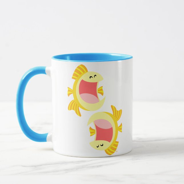 Two Cute Cartoon Fish Mug (Left)
