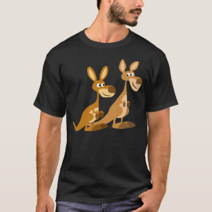 Two Cute Cartoon Kangaroos T-Shirt