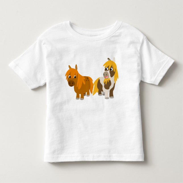 Two Cute Cartoon Ponies Children T-shirt (Front)