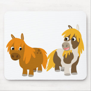 Two Cute Cartoon Ponies mousepad