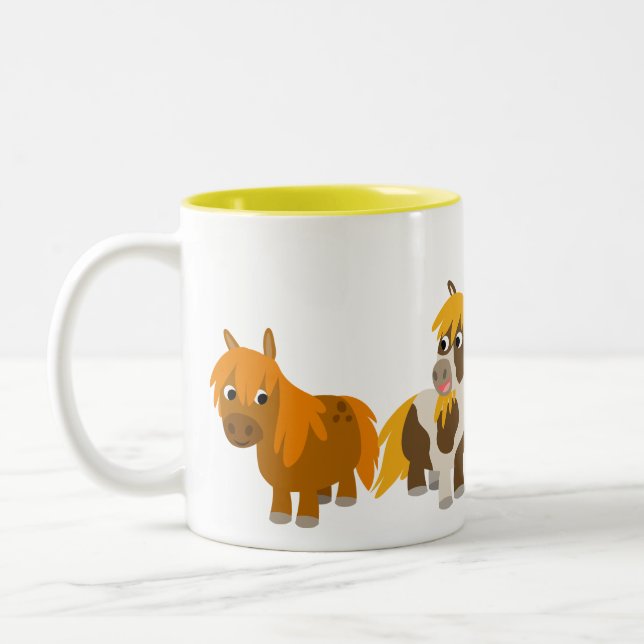 Two Cute Cartoon Ponies Mug (Left)