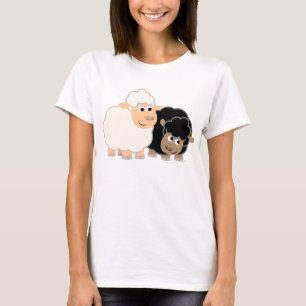 Two Cute Cartoon Sheep Women T-Shirt