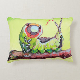 Two Cute Caterpillars Double Sided Decorative Cushion