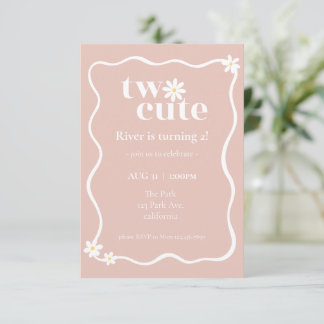 Two Cute Daisy Birthday Invitation